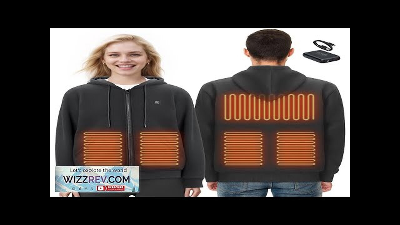 VEVOR Heated Hoodie Sweatshirt Zip Up Unisex with Battery for Men&Women L Review