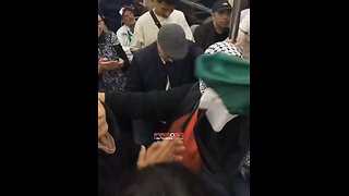 This is on the Subway in Paris. How many French people do you see here?