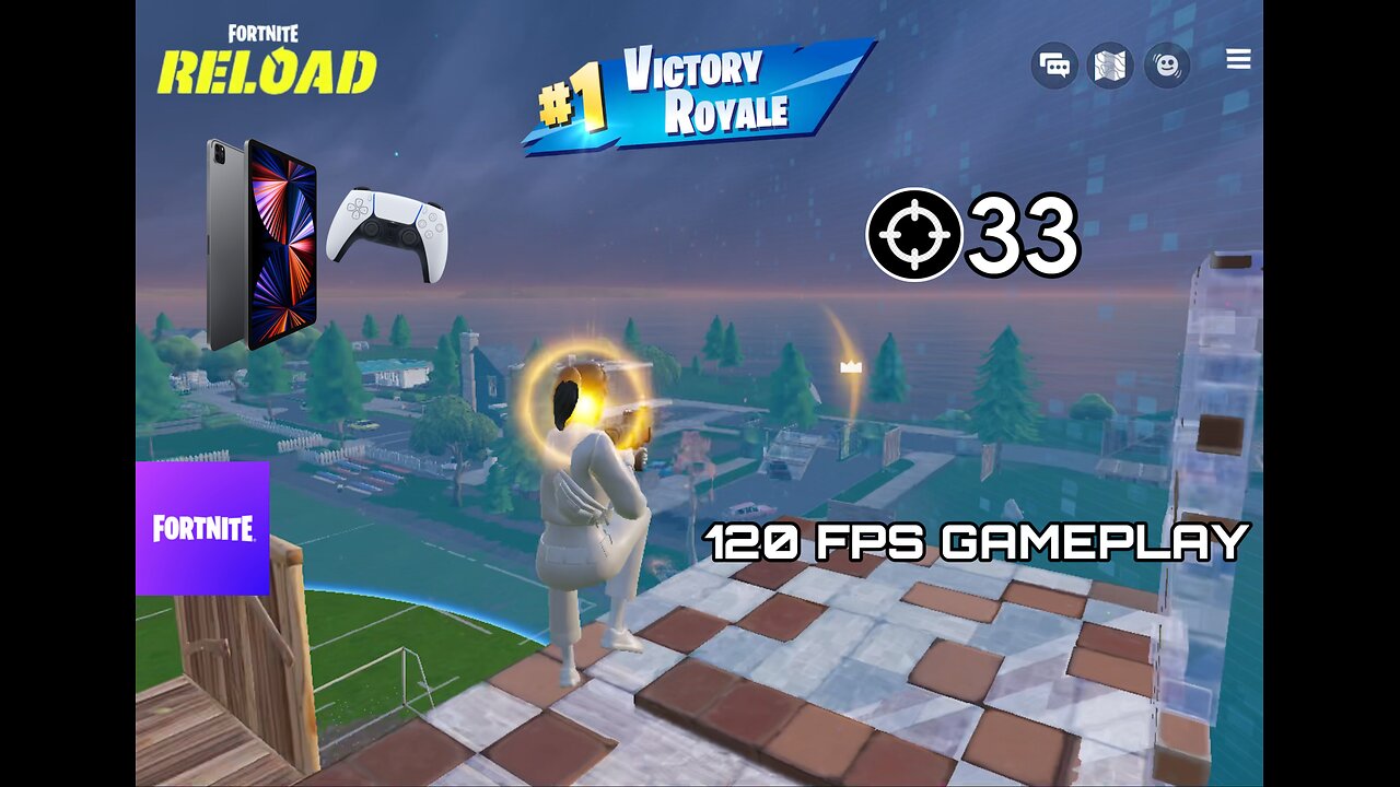 33 solo kill win FORTNITE RELOAD MOBILE with controller🎮- iPad Pro 2021 120 FPS FULL GAMEPLAY