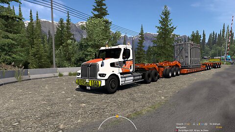 ATS, Uphill 7% grade, Western Star 49x, 78 t, automated manual transmission