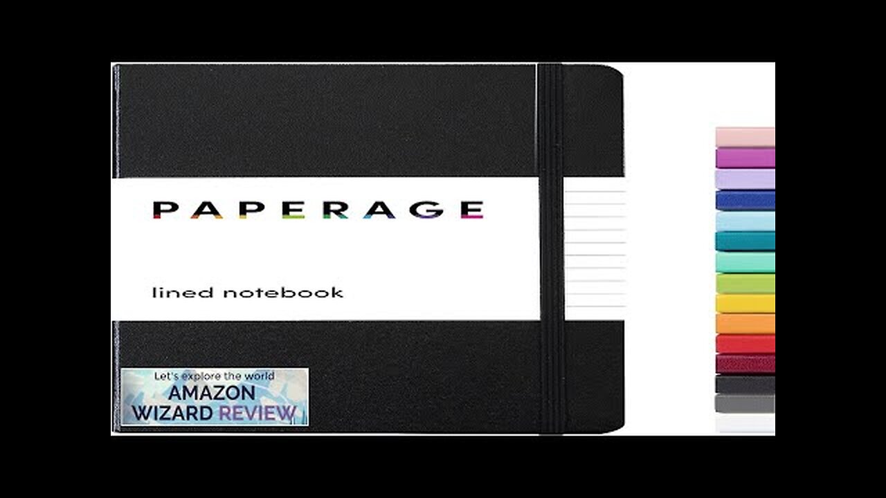 PAPERAGE Lined Journal Notebook (Black) 160 Pages Medium 5.7 inches x 8 Review