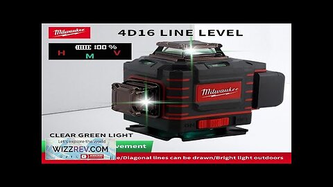 Milwaukee 3-4D 16 Lines Green Beam 360° Self-leveling Laser Levels Horizontal Review