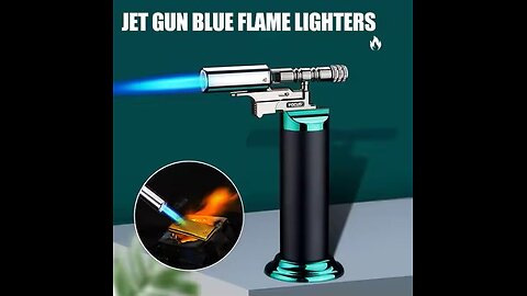 Multifunctional Inflatable Lighter Spray Gun> Strong Blue Flame, Adjustable Flame Size, 360°
