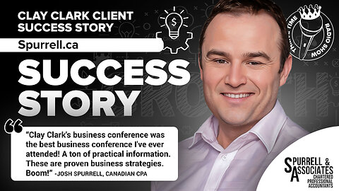 Clay Clark Client Testimonials | "Clay Clark's Business Conference Was the Best Business Conference I've Ever Attended! A Ton of Practical Information. These Are Proven Business Strategies. BOOM!" - Josh Spurrell, Canadian CPA