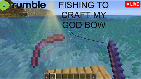 Fishing in minecraft to craft an op bow