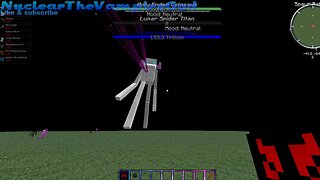 Minecraft mob battle Rahovart vs lunar spider titan vs holy ender colossus