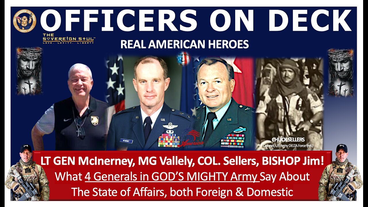 Officers On Deck: LTG McInerney, MG Vallely, COL Sellers, Bishop Jim, Brad Wozny on CIC Trump Moves