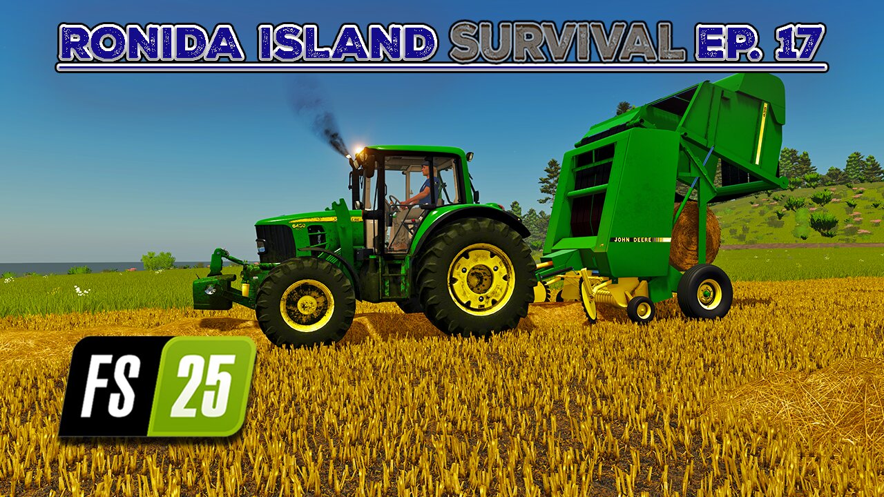 Survival on Ronida Island #17 | Baling Straw. Mulching & Spreading Lime. | Farming Simulator 25