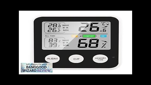 High-Precision Lcd Electronic Digital Display Indoor Temperature And Humidity Meter Review