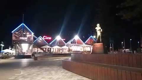 Thoughts on occult elite's subliminal manipulation of masses from near Bon Scott statue in Fremantle