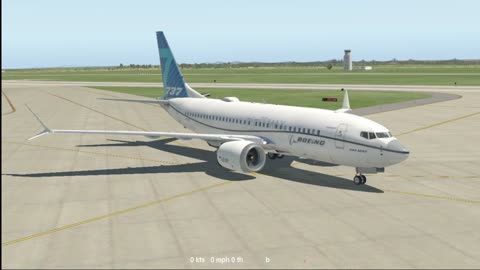 the Boeing 737 MAX7 in Xplane 11 over Texas on Ubuntu 24 LTS in 2025