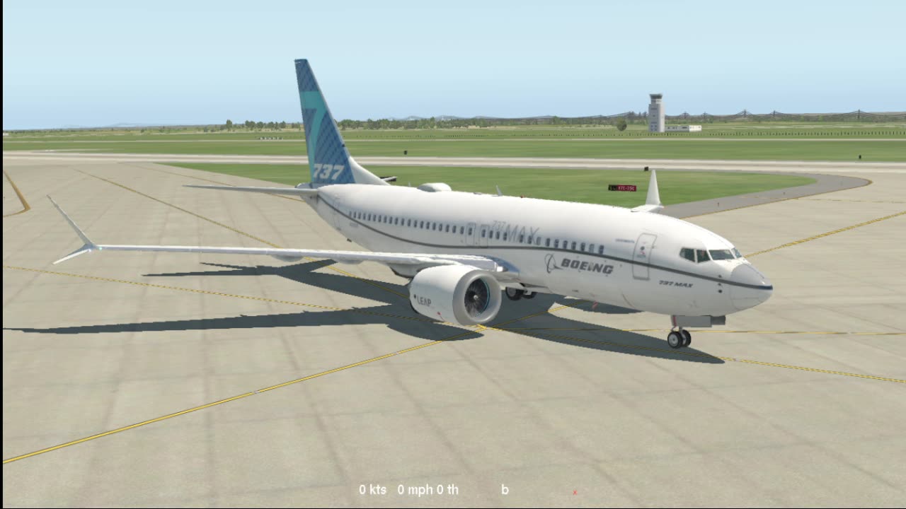 the Boeing 737 MAX7 in Xplane 11 over Texas on Ubuntu 24 LTS in 2025