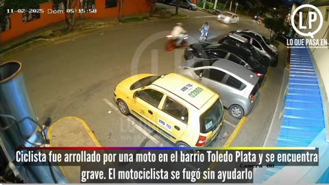 Video: Motociclista atropelló a adulto mayor en Bucaramanga y huyó sin ayudarlo