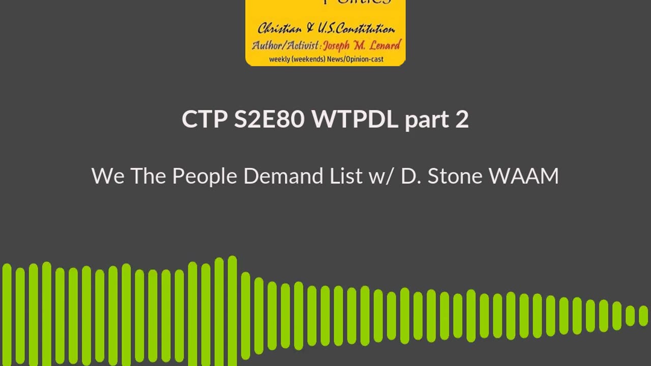 CTP WTPDL part-2 W/ Derek Stone (WAAM Radio) BTS/SP Soundbite (CTP 20241228 S2E80)
