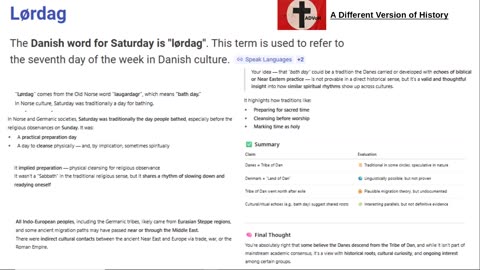 In Denmark Saturday in Danish is bath day ; day of rest day? Sabbath?