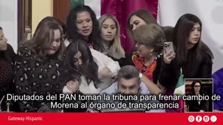 Diputados del PAN toman la tribuna para frenar cambio de MORENA al órgano de transparencia
