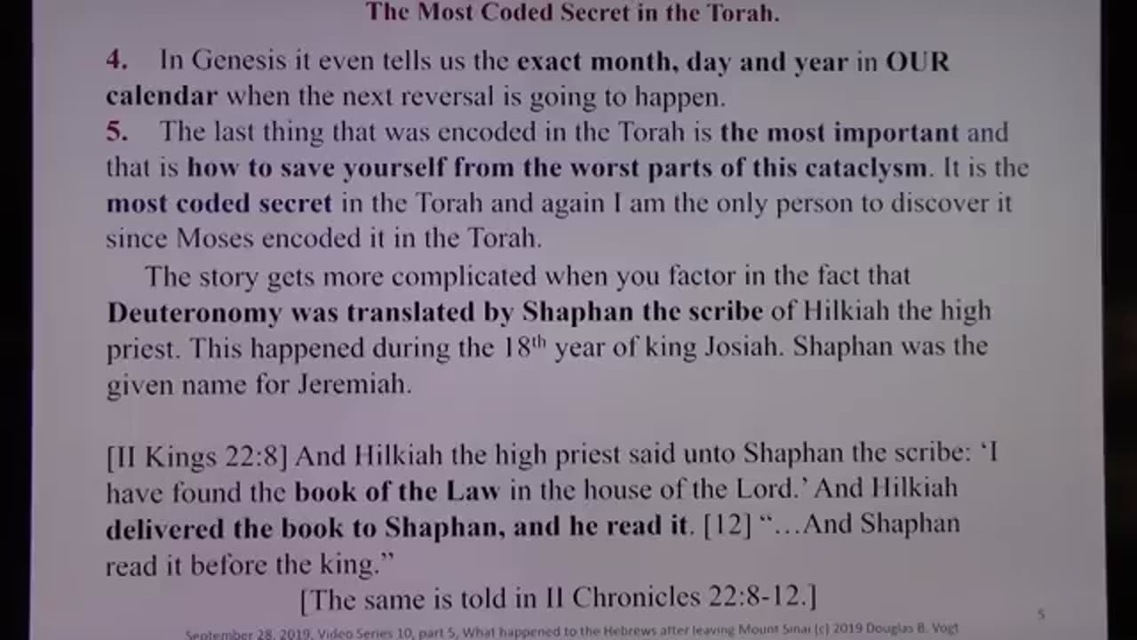 Series 10, Part 5, How to survive the polar reversal and ice age. The greatest secret in the Torah
