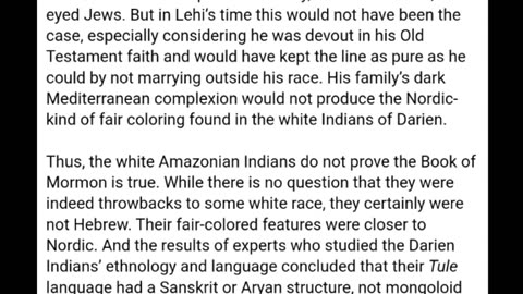 Do the white Indians of Darien prove the book of Mormon article by Janis Hutchinson part 5