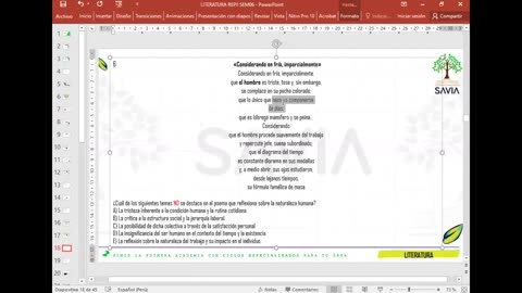 SAVIA REPASO 2025 - 2 | Semana 06 | Literatura