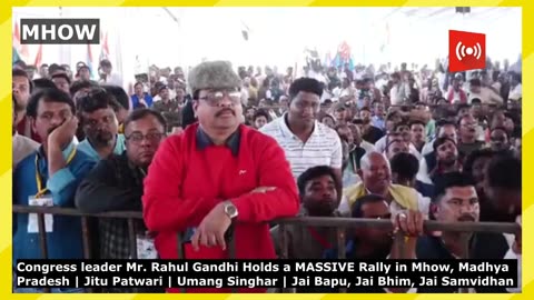 LIVE: Jai Bapu, Jai Bhim, Jai Samvidhan Rally | Mhow, Madhya Pradesh.