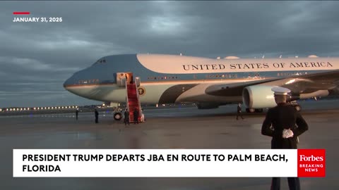 JUST IN- President Trump Departs JBA En Route To Palm Beach, Florida