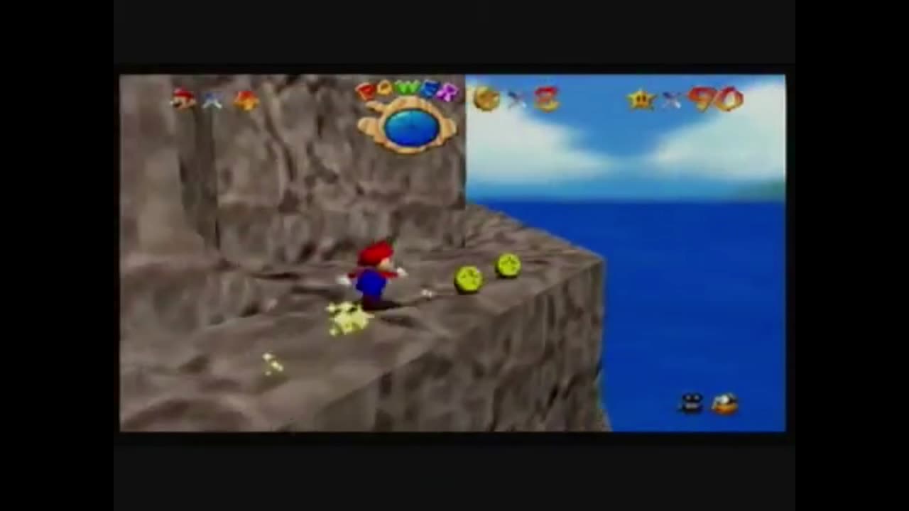 Super Mario 64 - Tall Tall Mountain - Breathtaking View from the Bridge