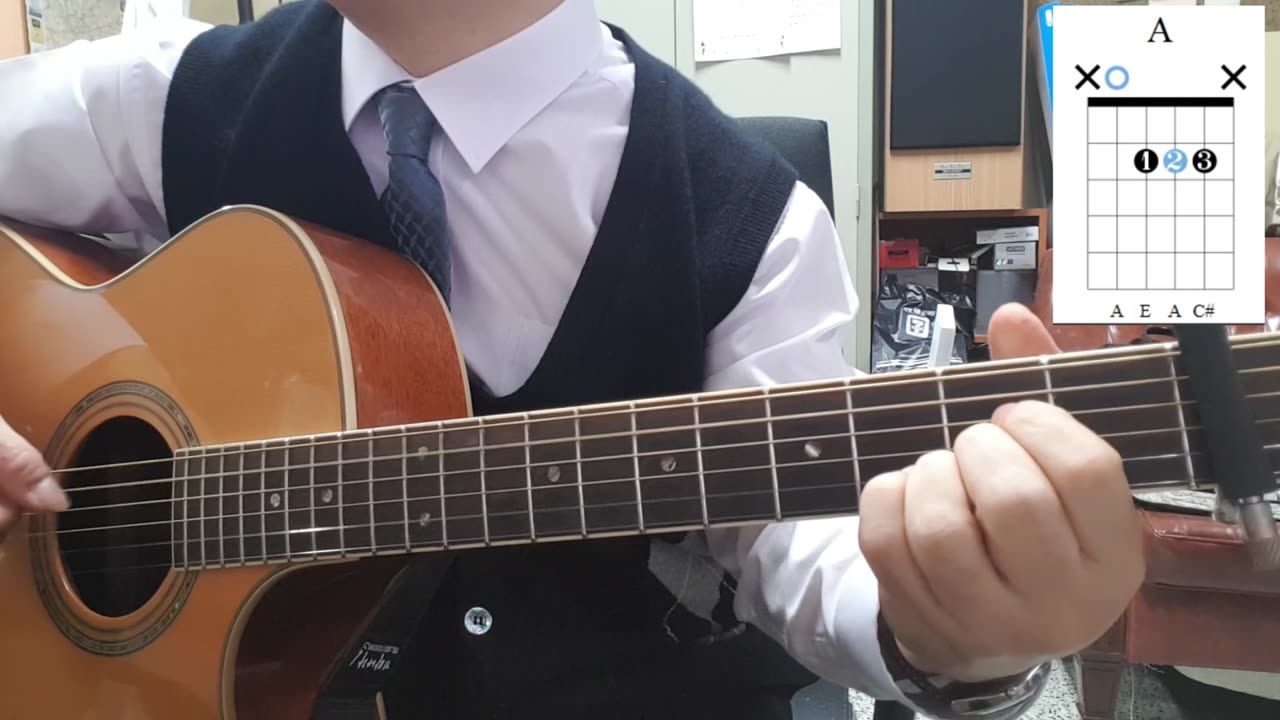 늦가을 - 윤종신 작곡, 규현 노래, EADGBD tuning, guitar cover, chord diagram