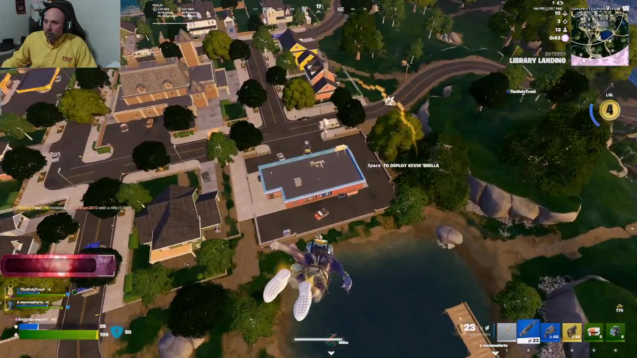fortnitere with old school Trout