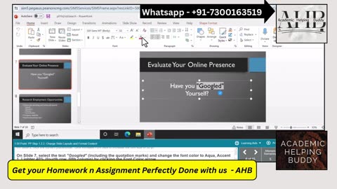 PowerPoint Chapter 1 Simulation Training | Pearson Sims MyLab IT