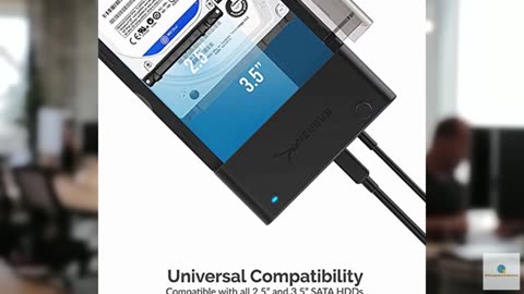 SABRENT USB 3.0 to SATA External Hard Drive Lay Flat Docking Station with Built