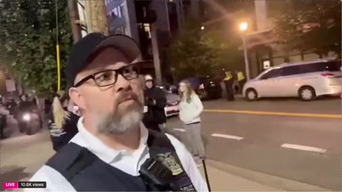 "@PortlandPolice" just tried to talk to Tommy about his "language" PORTLAND ICE