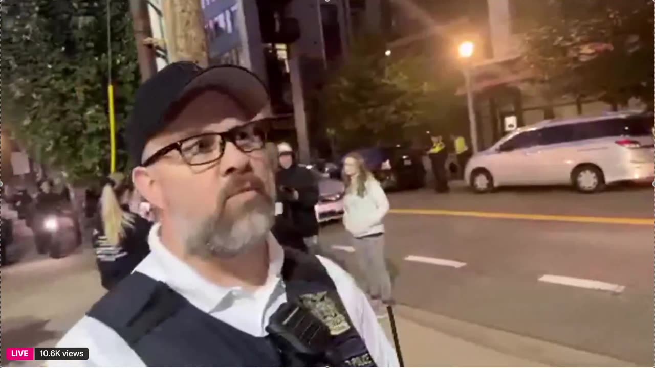 "@PortlandPolice" just tried to talk to Tommy about his "language" PORTLAND ICE