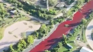 Argentina canal turns blood-red, alarming locals.