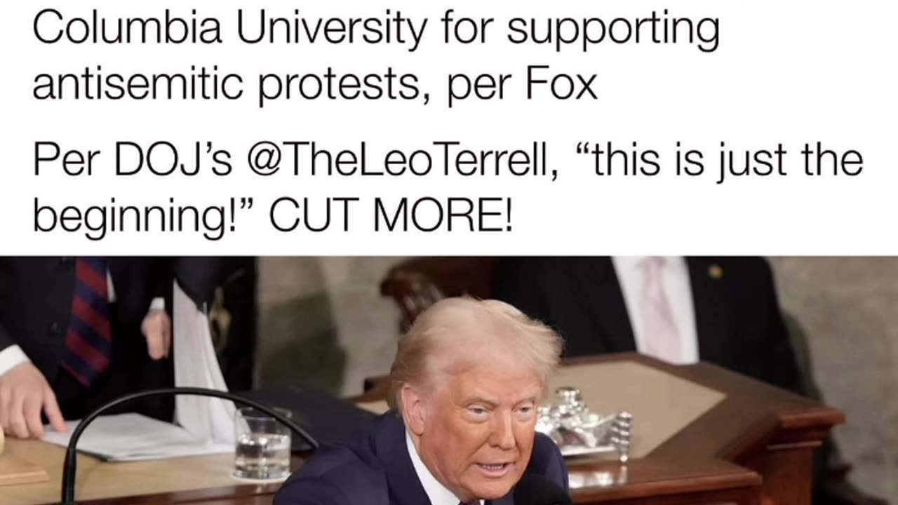 Trump Cuts 400 Million In Funding To Columbia University For Supporting Anti Semitistic Protests