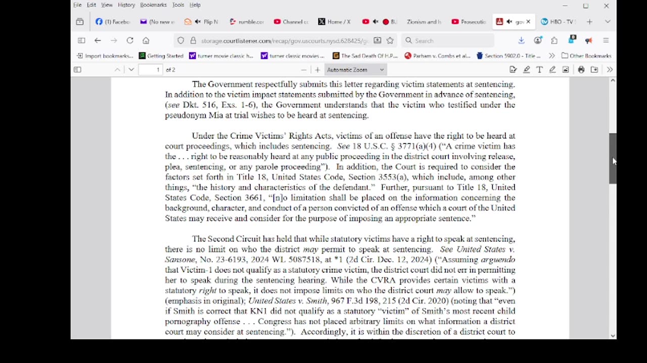 Mia Wants to address Judge Arun Subramanian dated 9/30/25 re: Victim Statement at Sentencing