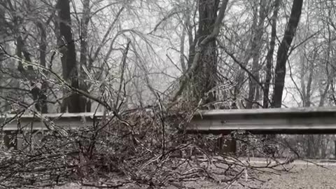 An Intense Ice Storm Hits Fallsville, Arkansas