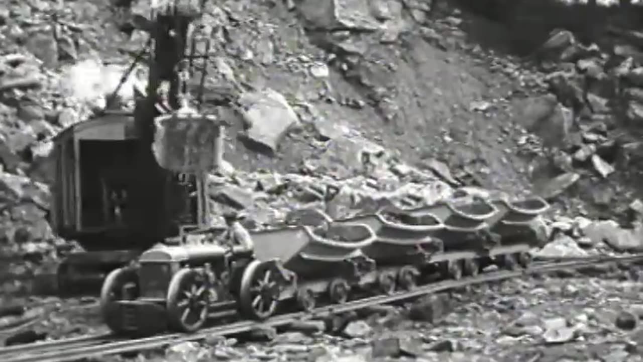 Open Pit Mining Sn... - Open Pit Mining Snow-Covered Tree and Scale Model of Highlan - fc-fc-1923a-b