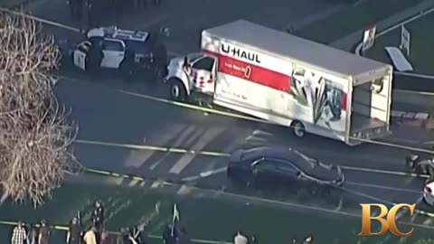 Man booked on reckless driving charge after U-Haul truck drives through Iran protesters in L.A.