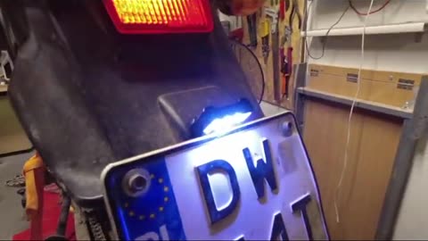 KLR 650 LED plate light upgrade