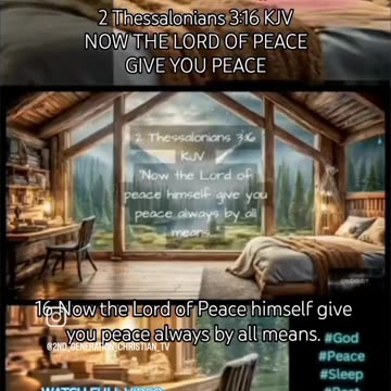 2 Thessalonians 3:16 KJV Now the Lord of Peace Give You Peace #faith #lord #peace #sleep #kj #short