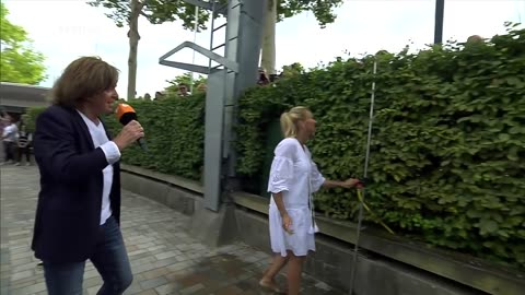 Andrea Kiewel Wet T Shirt Nippel ZDF Fernsehgarten