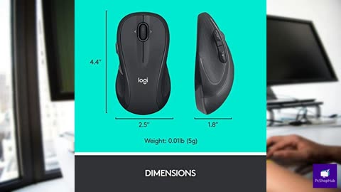 Logitech M510 Wireless Computer Mouse for PC with USB Unifying Receiver - Graphite