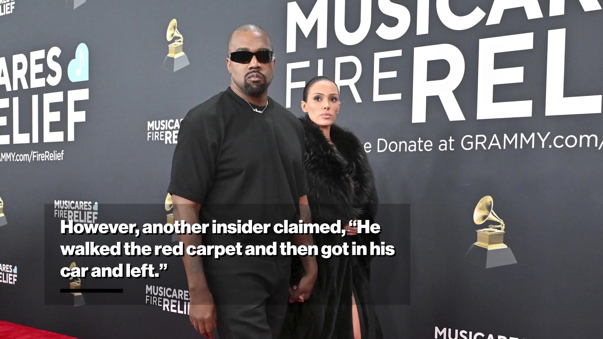 Here's what Kanye West said to wife Bianca Censori during nude Grammys 2025 red carpet appearance