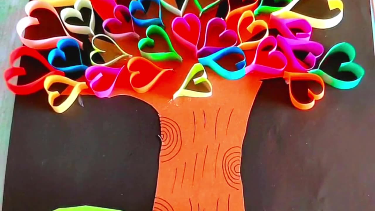How to Make a Love Tree with Colorful Paper | Easy DIY Craft Tutorial for Beginners