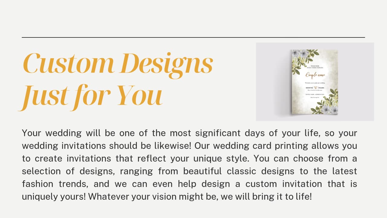 Elegant Wedding Invitation Printing Services at Printing Graphics