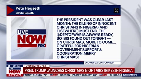 BREAKING: Trump launches Christmas night airstrikes in Nigeria, targets ‘Terrorist Scum’