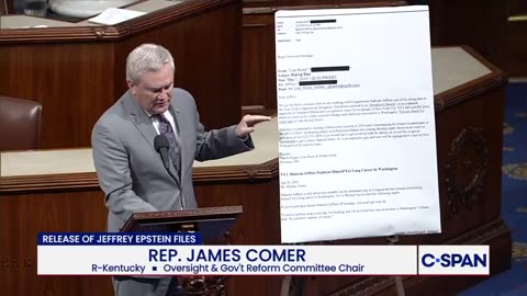 Rep. James Comer reads the Epstein email of Hakeem Jeffries' Campaign team BEGGING Epstein for money