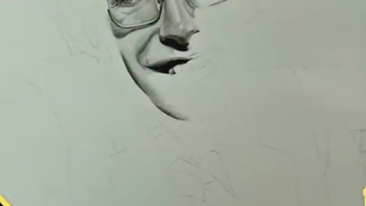 Drawing Tribute - Stephen Hawking 1942-2018