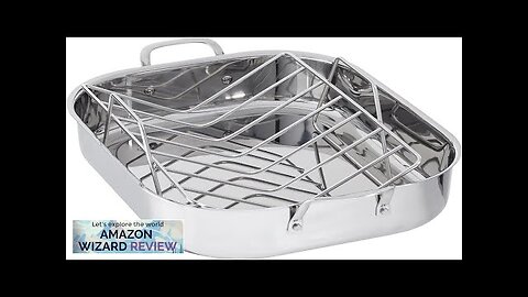 Amazon Basics Stainless Steel Rectangular Roasting Pan with Rack 16-Inch Review