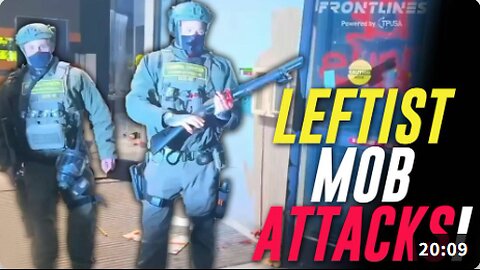 VIDEO: Watch Two Brave ICE Officers Fight Off A Violent Leftist Mob That Invaded Their Hotel!